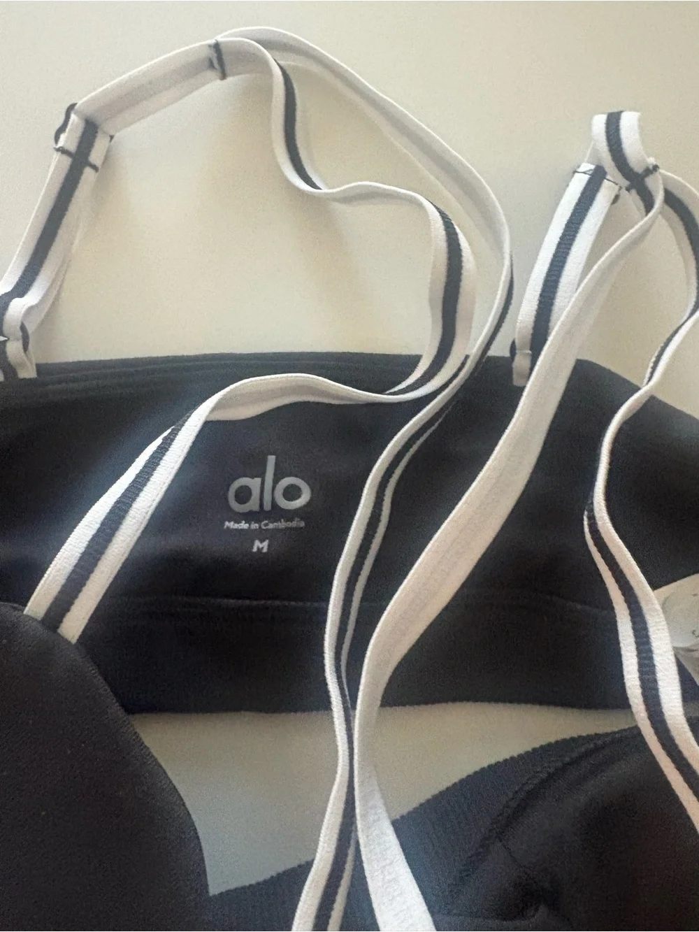 Alo black/white bra